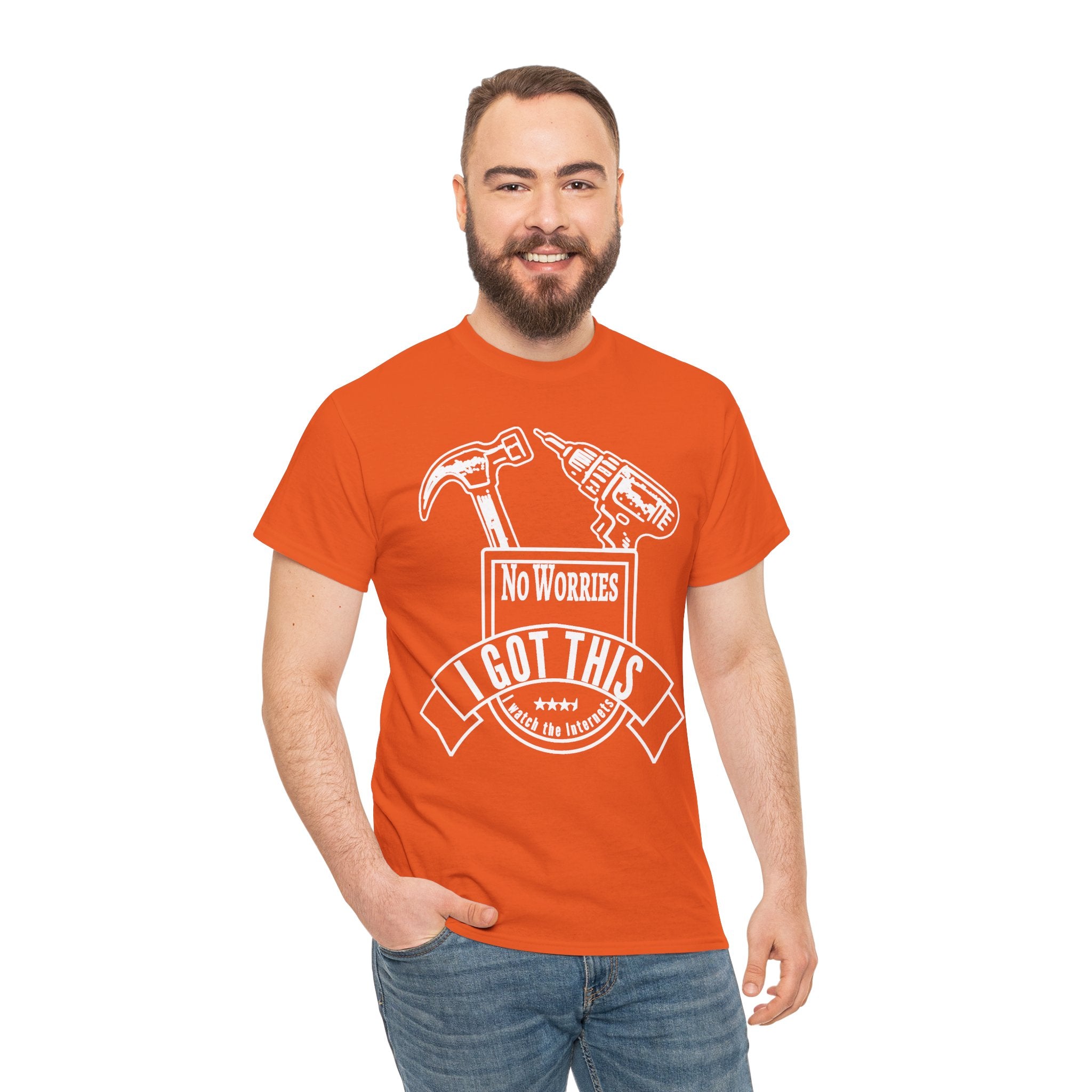 I Got This Tool Tee — "No Worries" Hammer & Drill T‑Shirt for DIYers