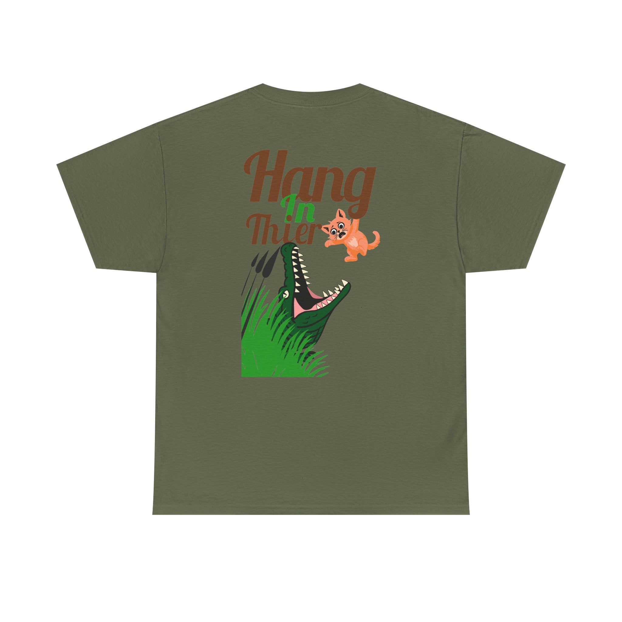 T-Shirt — Motivational Coach / "Hang In There" Alligator Graphic