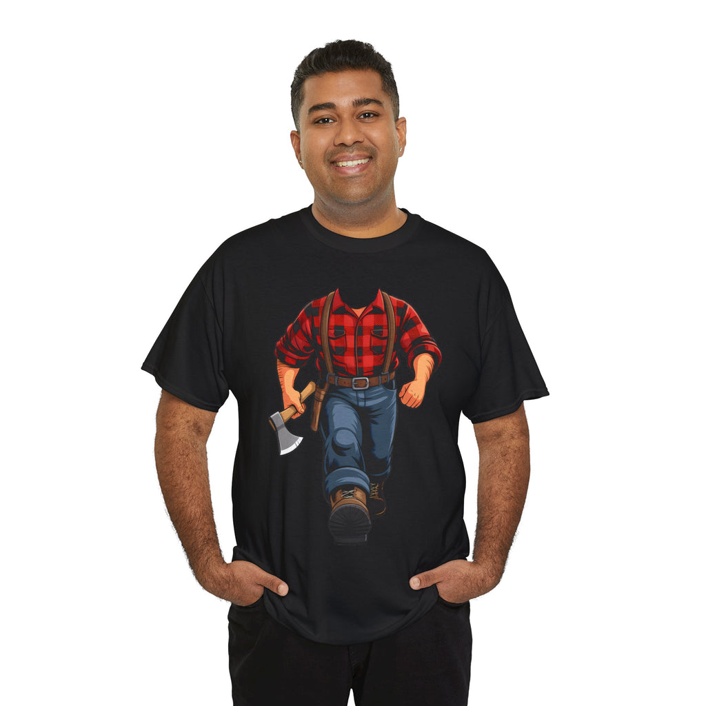 Lumberjack Axe T-Shirt — Vintage Plaid Woodcutter Tee