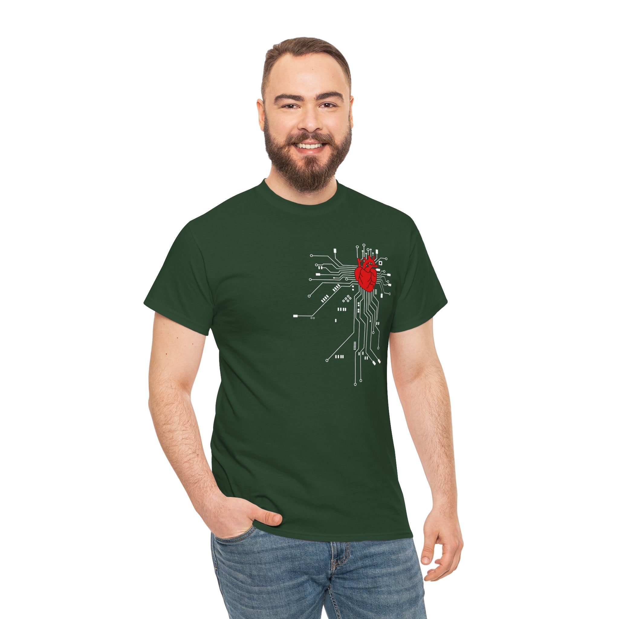 Circuit Heart T-Shirt — Tech Anatomical Heart Graphic Tee