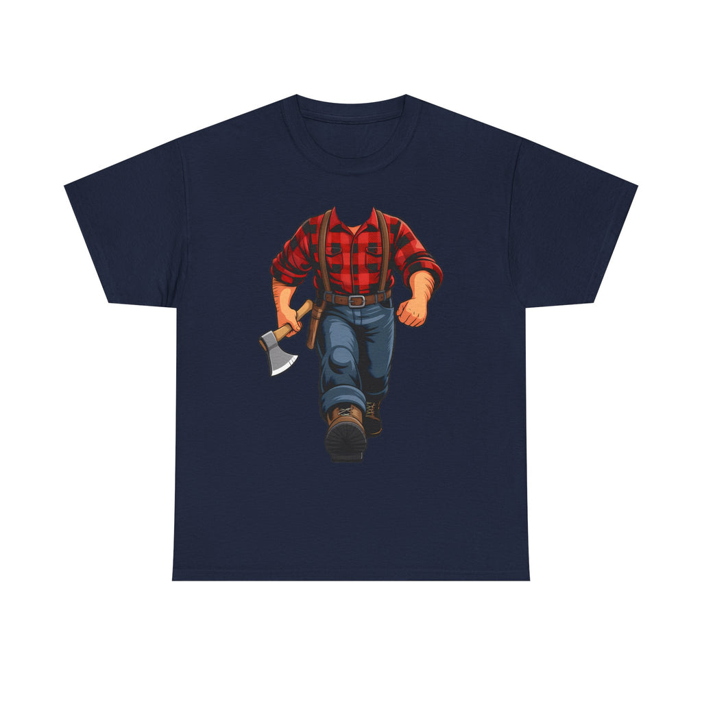 Lumberjack Axe T-Shirt — Vintage Plaid Woodcutter Tee
