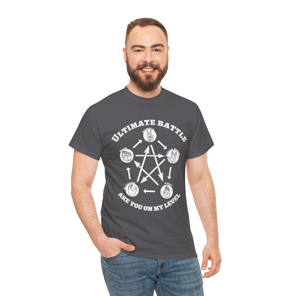 T-Shirt — "Ultimate Battle: Are You On My Level?" Graphic Tee (Rock–Arcade Gaming Vibe)