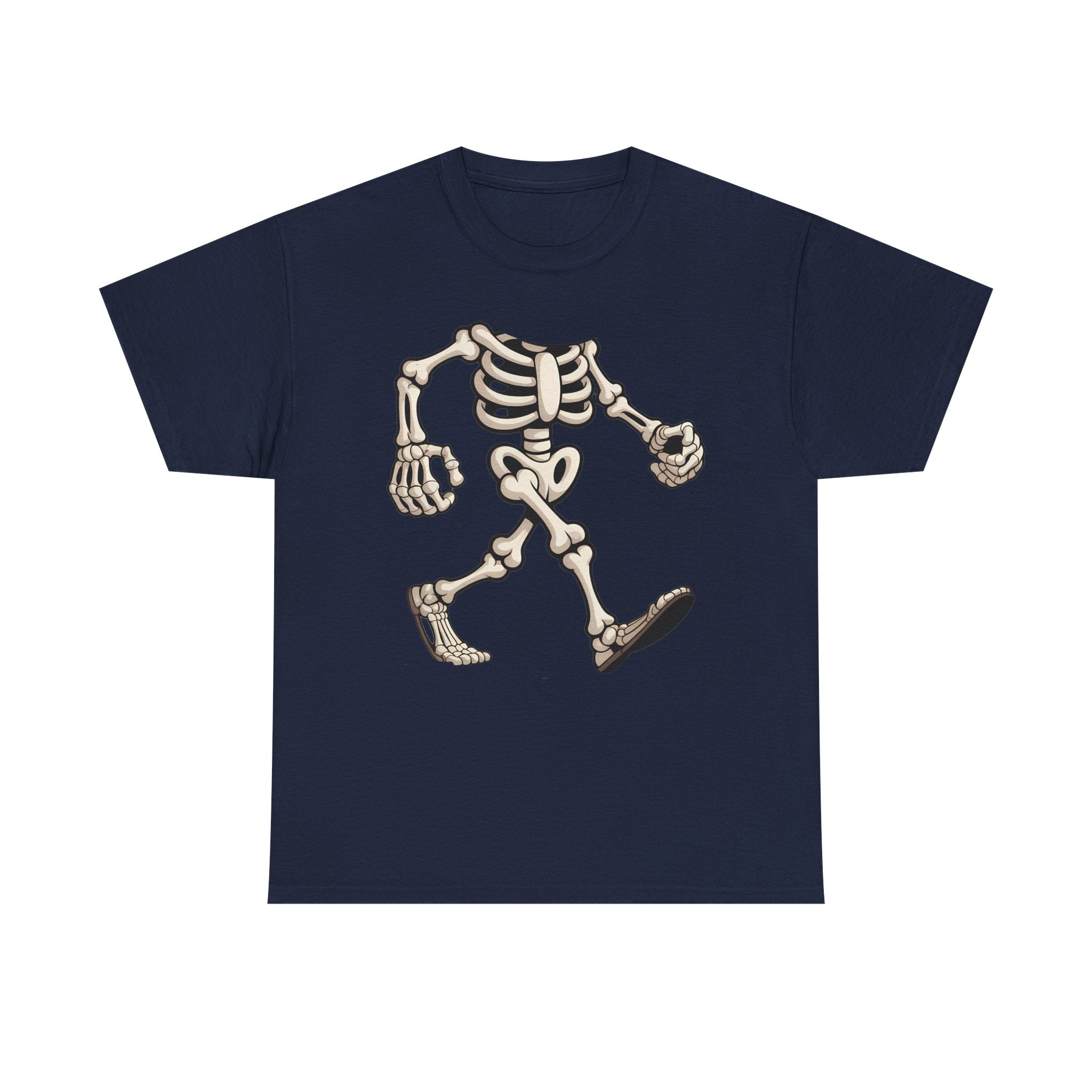 Walking Skeleton T‑Shirt — Retro Spooky Halloween Tee
