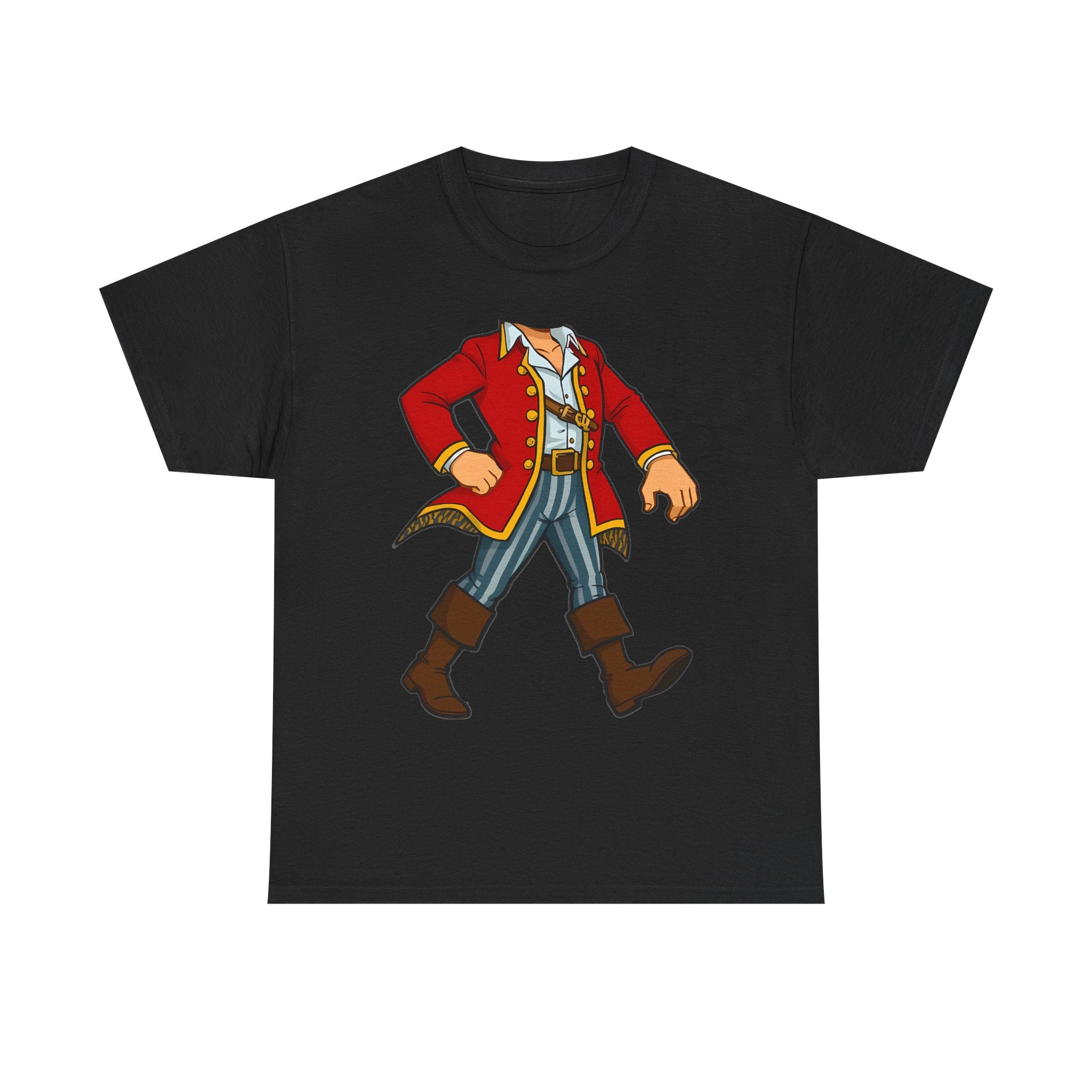 Pirate Captain Costume T-Shirt — Walking Captain Illustration Tee