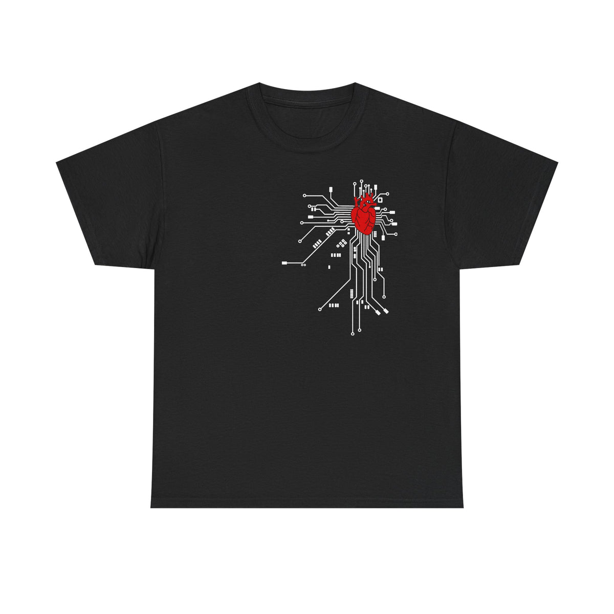 Circuit Heart T-Shirt — Tech Anatomical Heart Graphic Tee