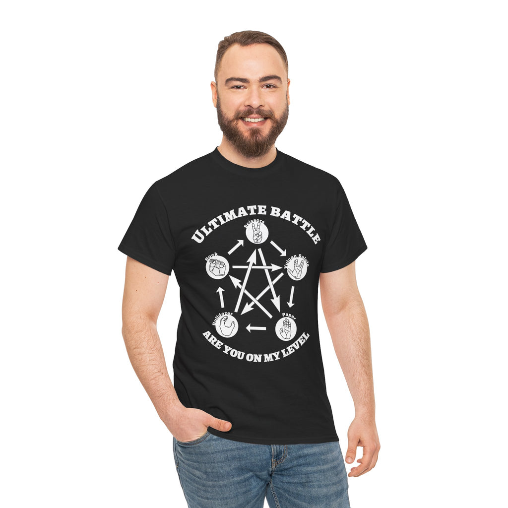 T-Shirt — "Ultimate Battle: Are You On My Level?" Graphic Tee (Rock–Arcade Gaming Vibe)