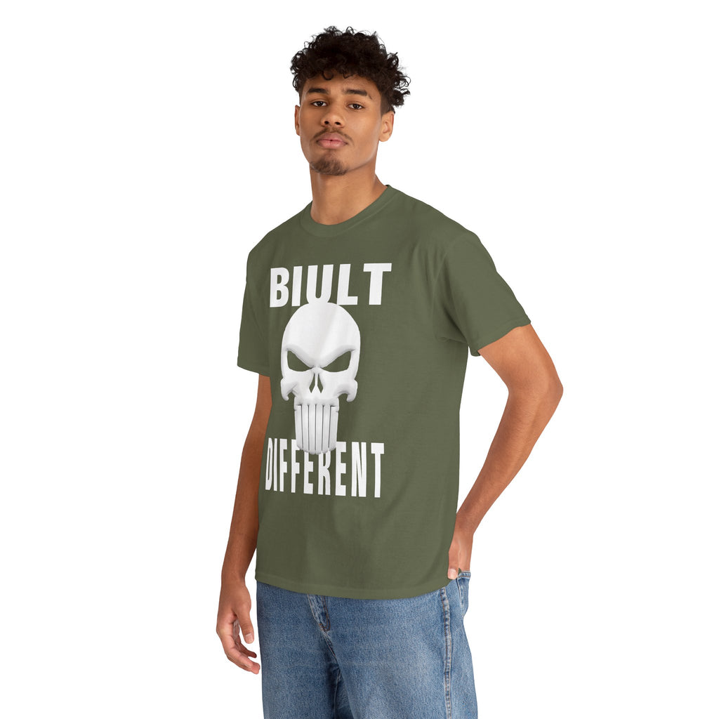 Built Different Skull T-Shirt — Bold Graphic Tee for Rebels & Motorheads