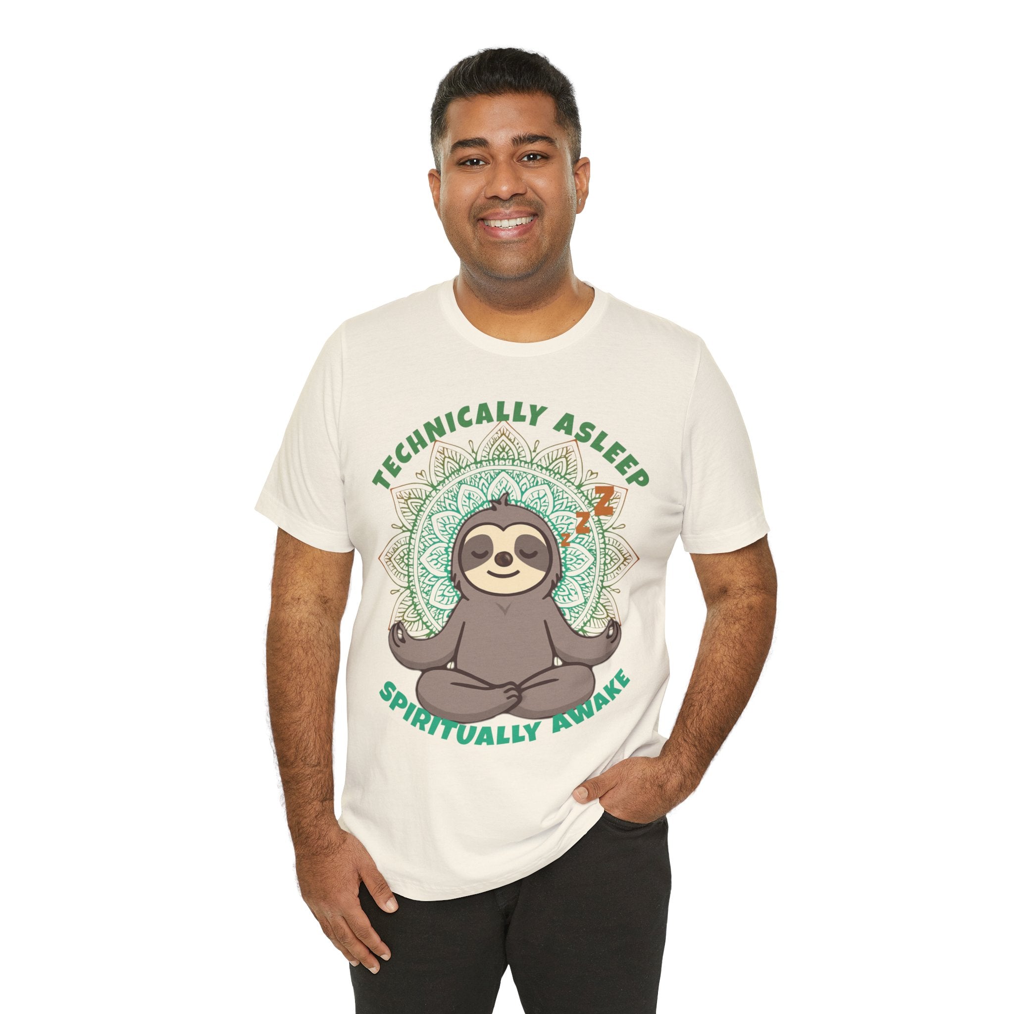 Technically Asleep Spiritually Awake Sloth Tee