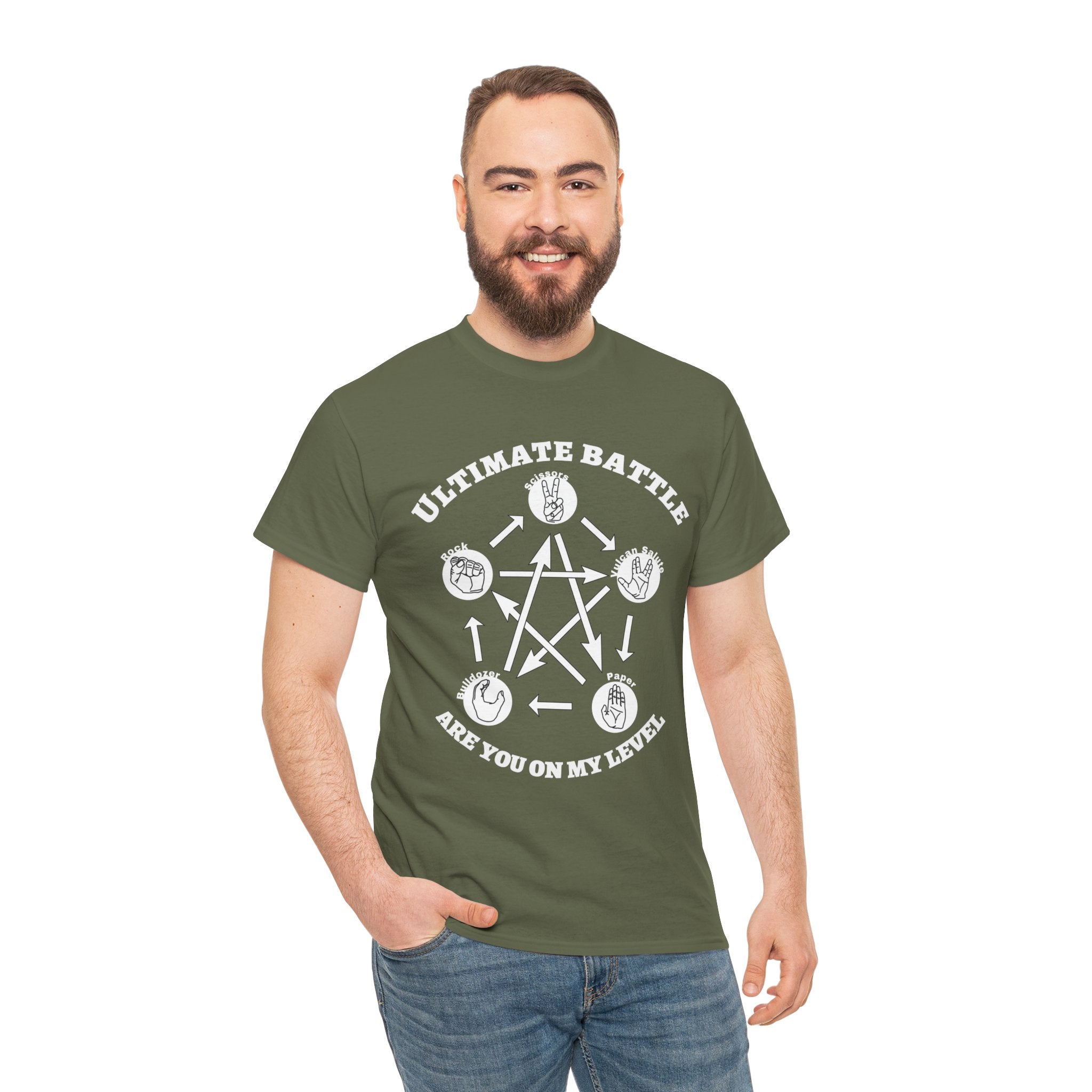 T-Shirt — "Ultimate Battle: Are You On My Level?" Graphic Tee (Rock–Arcade Gaming Vibe)
