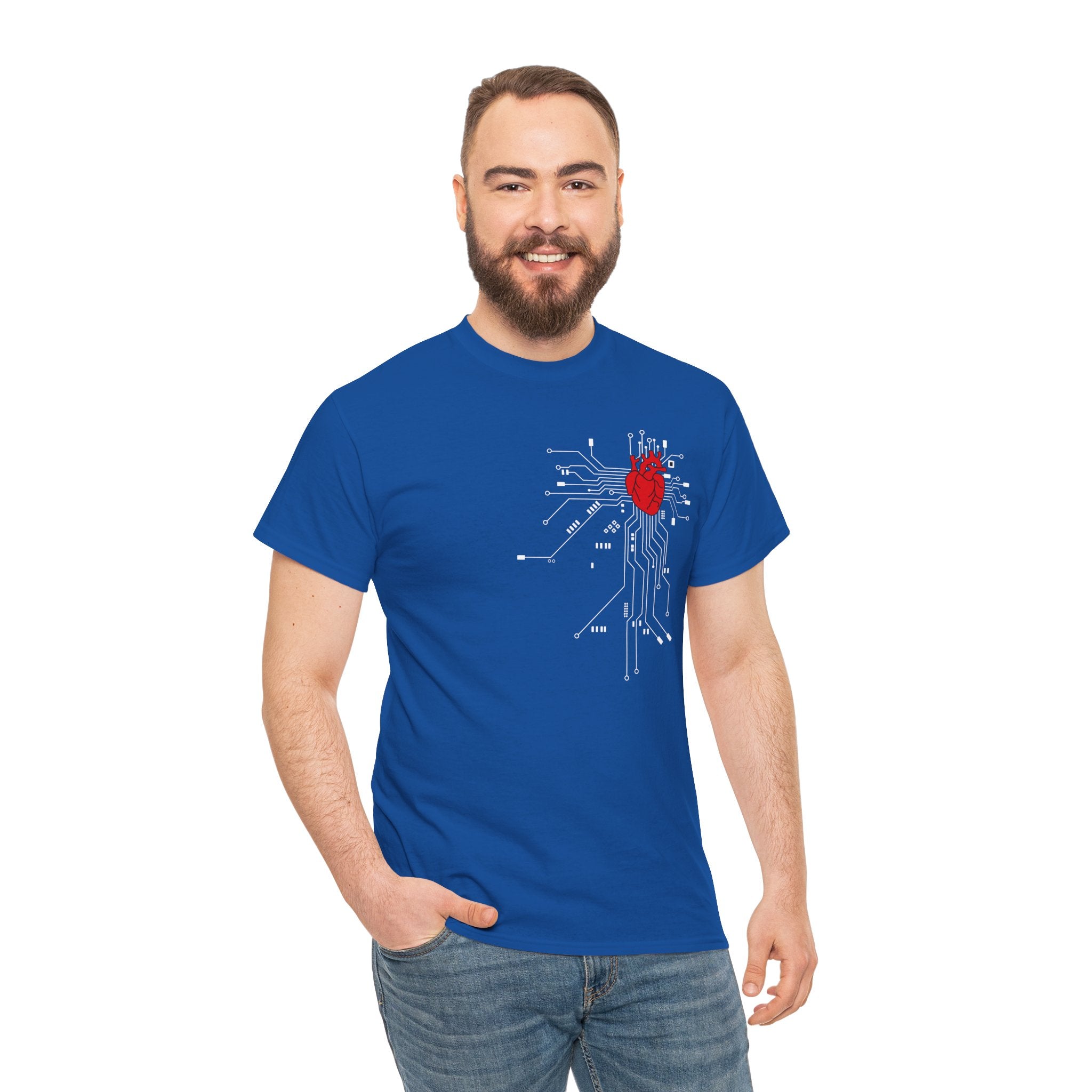 Circuit Heart T-Shirt — Tech Anatomical Heart Graphic Tee