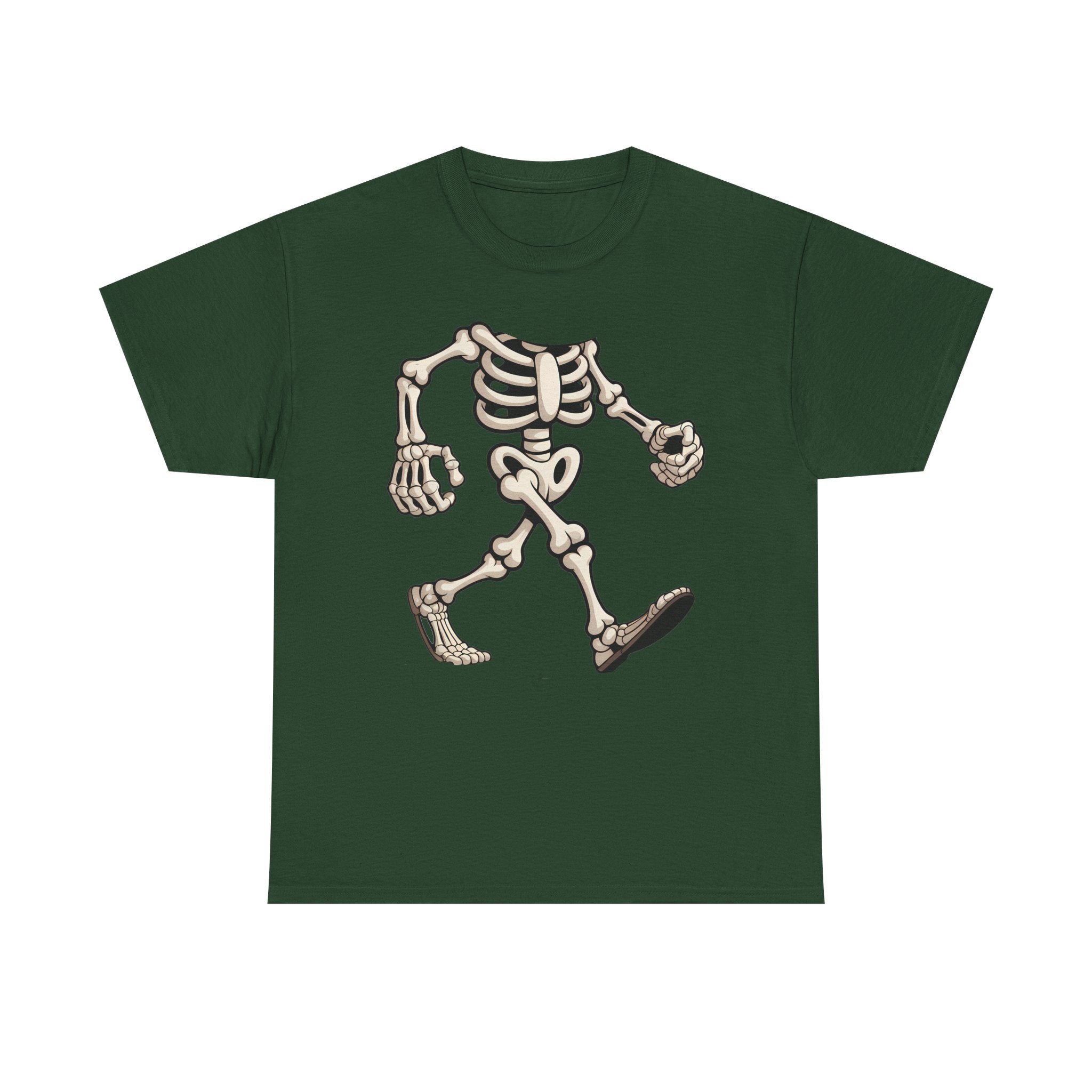 Walking Skeleton T‑Shirt — Retro Spooky Halloween Tee