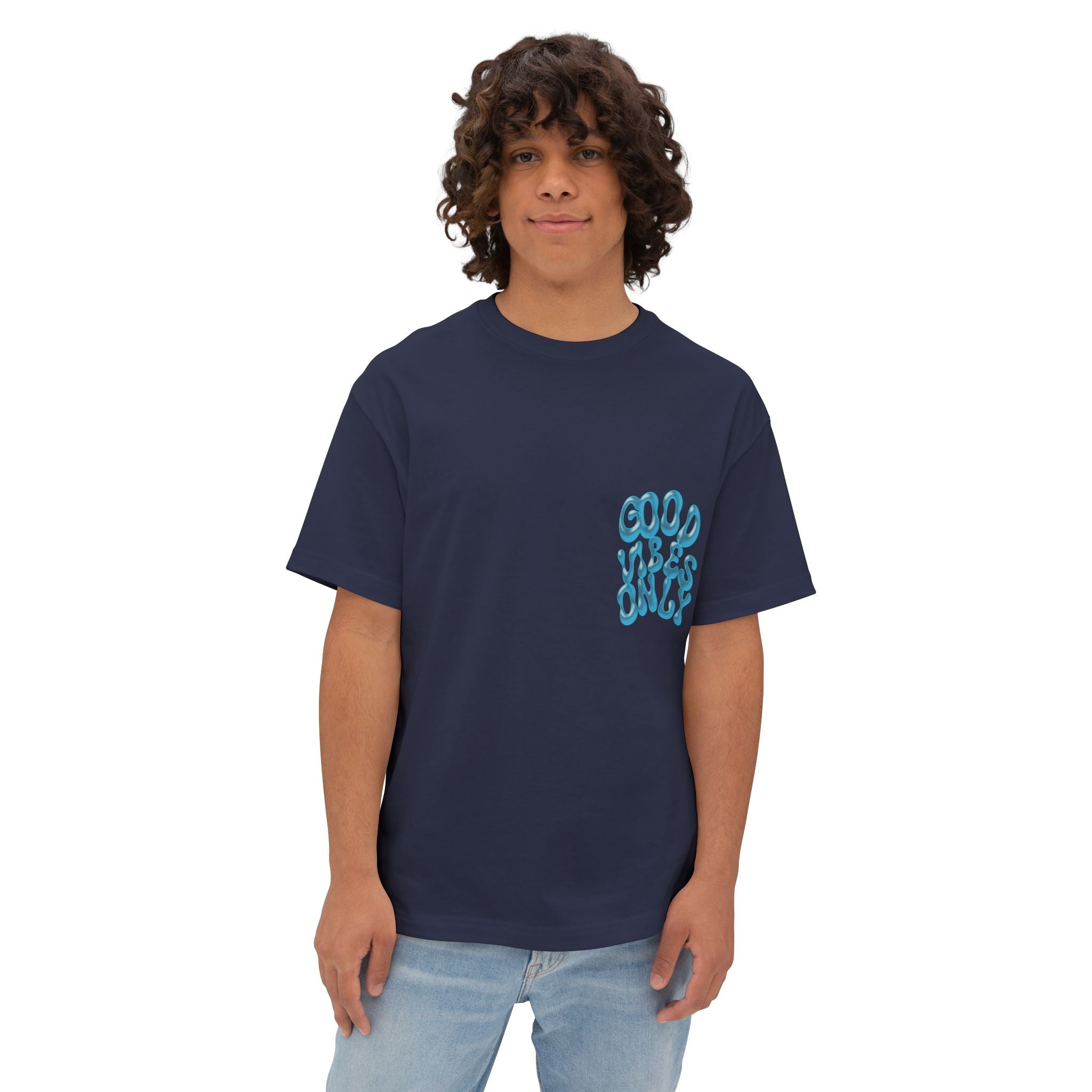Good Vibes Only Boxy Tee — Oversized Graphic