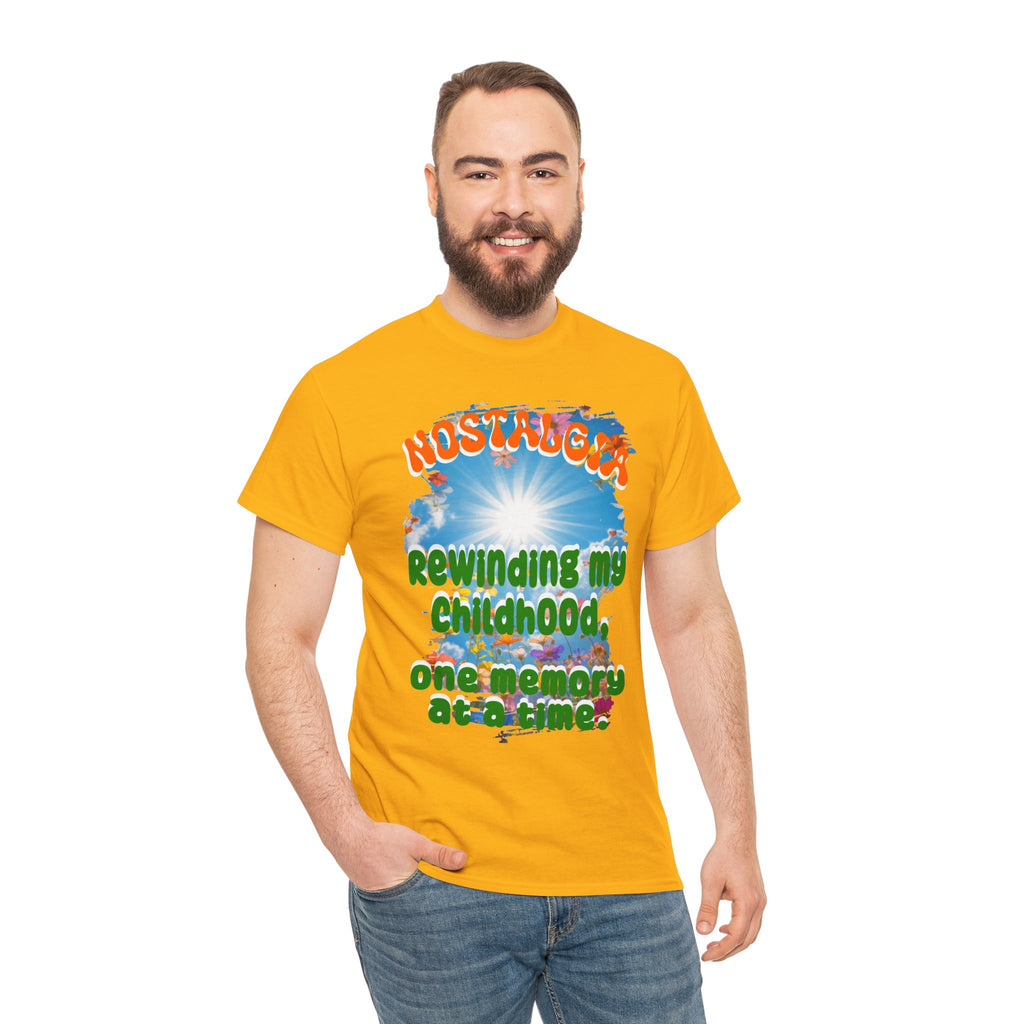 Nostalgia Tee — "Rewinding My Childhood, One Memory at a Time" Retro Graphic T-Shirt