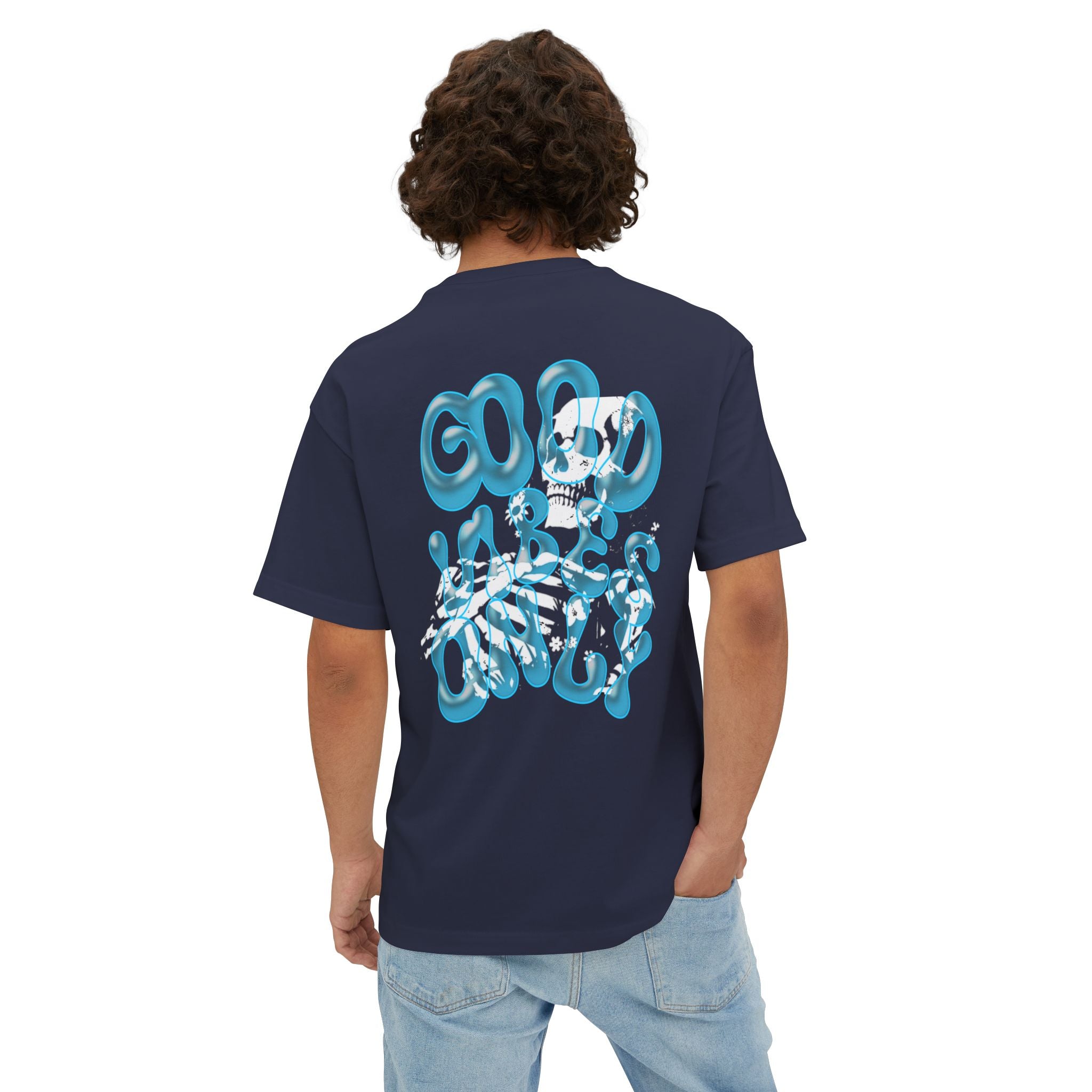 Good Vibes Only Boxy Tee — Oversized Graphic