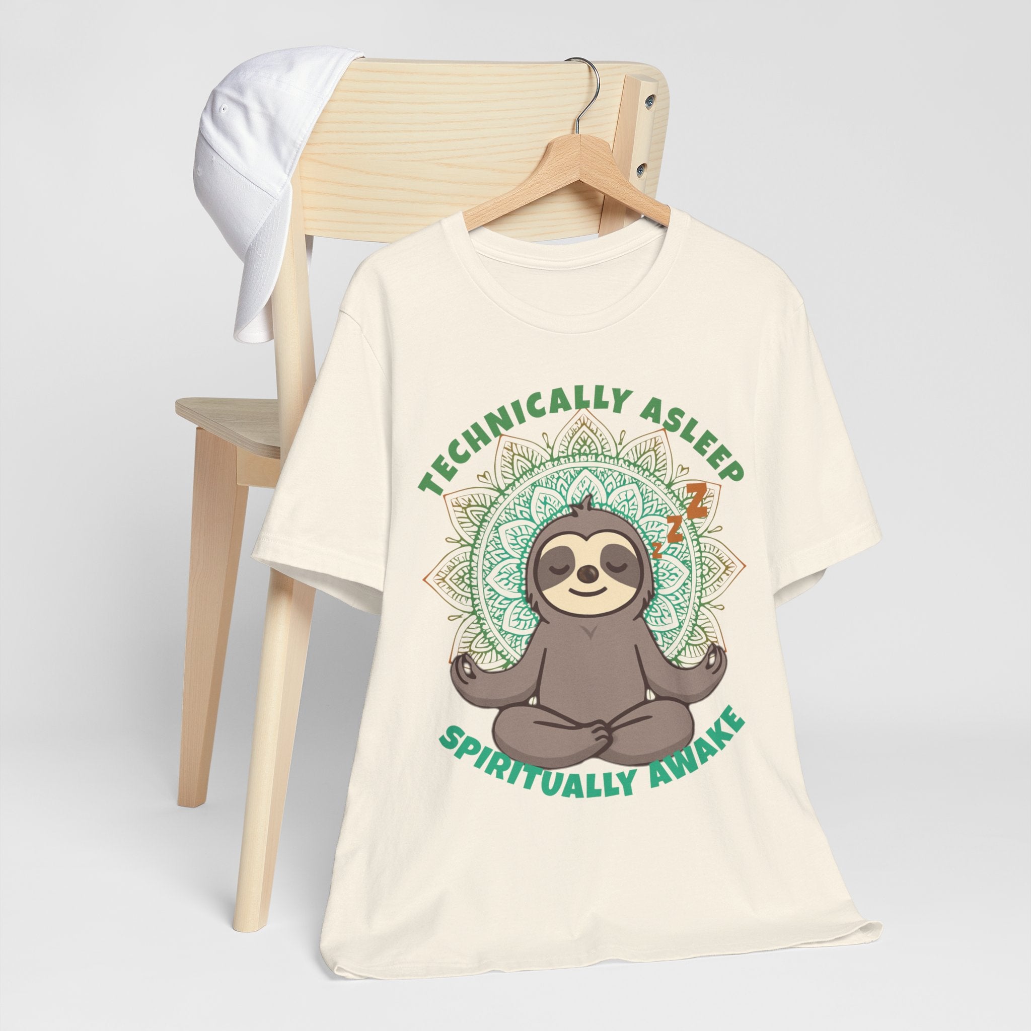 Technically Asleep Spiritually Awake Sloth Tee