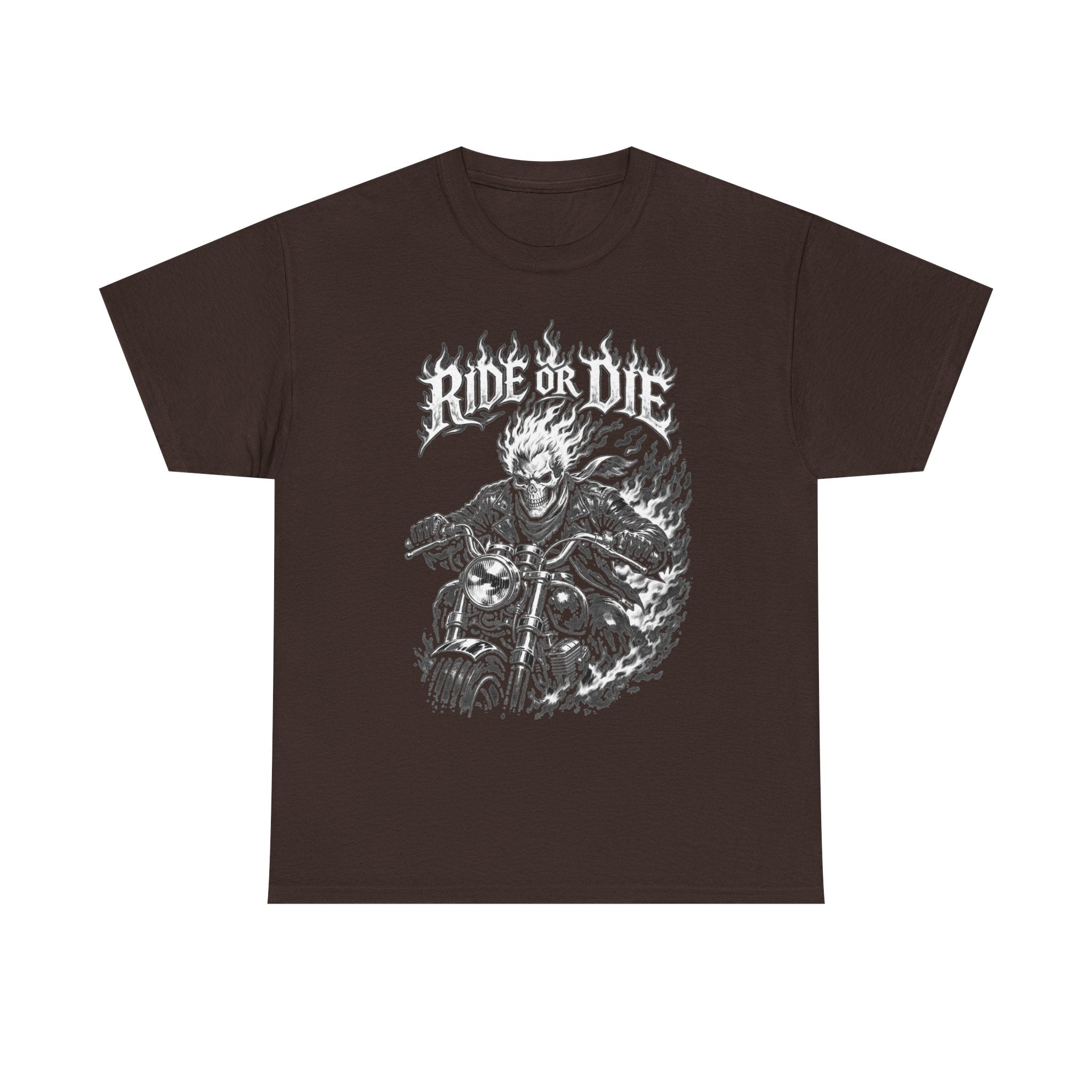 Ride or Die Motorcycle T-Shirt — Skull Biker Graphic Tee