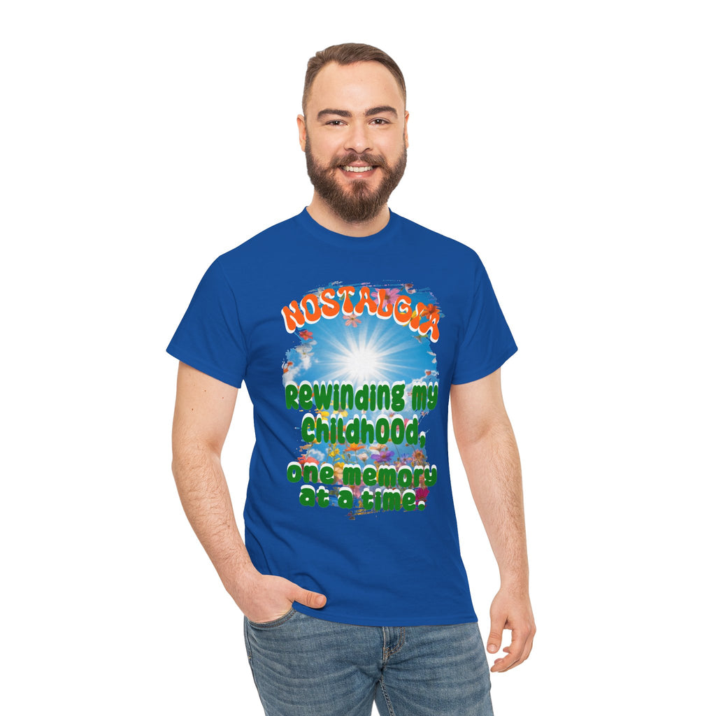 Nostalgia Tee — "Rewinding My Childhood, One Memory at a Time" Retro Graphic T-Shirt