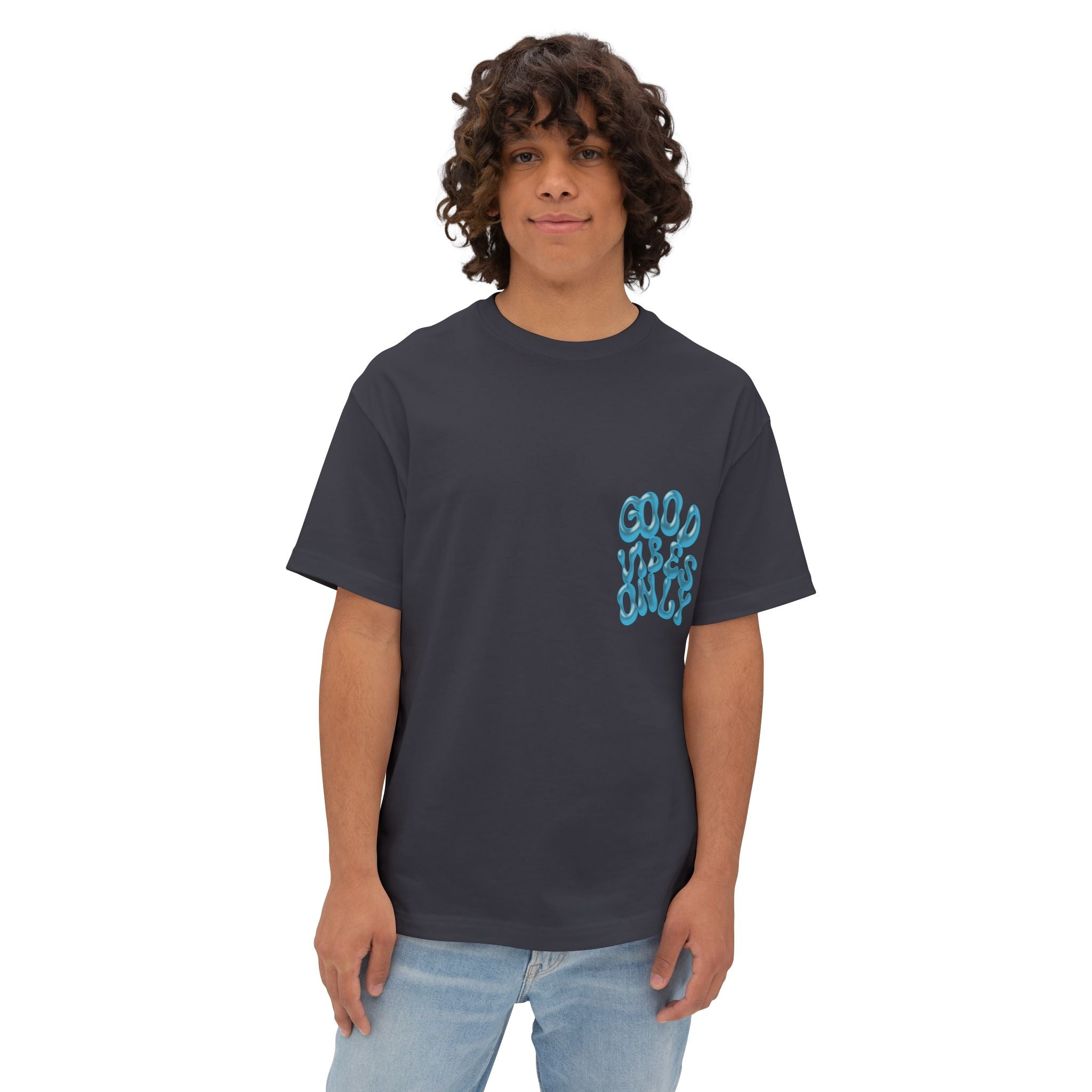 Good Vibes Only Boxy Tee — Oversized Graphic
