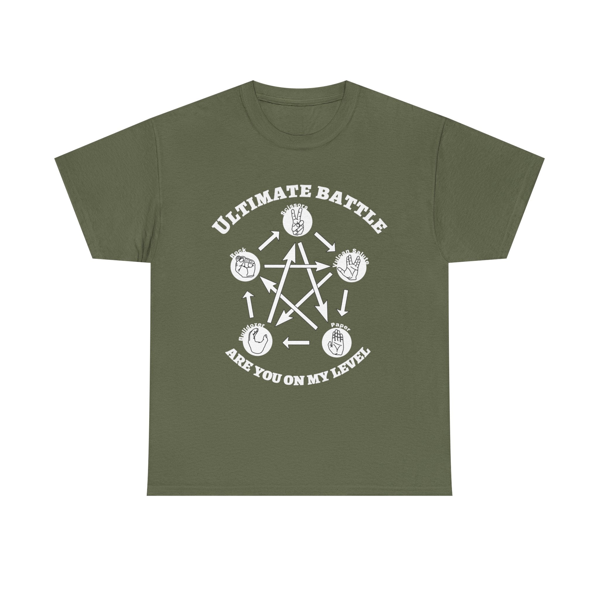 T-Shirt — "Ultimate Battle: Are You On My Level?" Graphic Tee (Rock–Arcade Gaming Vibe)