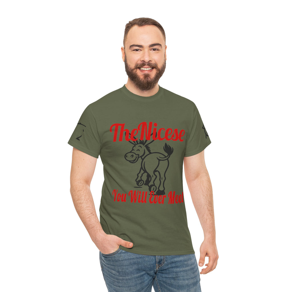 Nice Donkey T-Shirt — "The Nicest You Will Ever Meet" Funny Graphic Tee