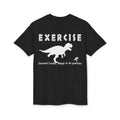Exercise T‑Shirt — Funny Dinosaur Workout Tee (“Exercise: Survival of the Fittest” design)