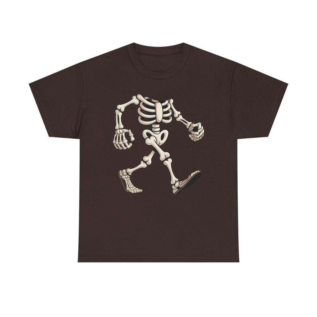 Walking Skeleton T‑Shirt — Retro Spooky Halloween Tee