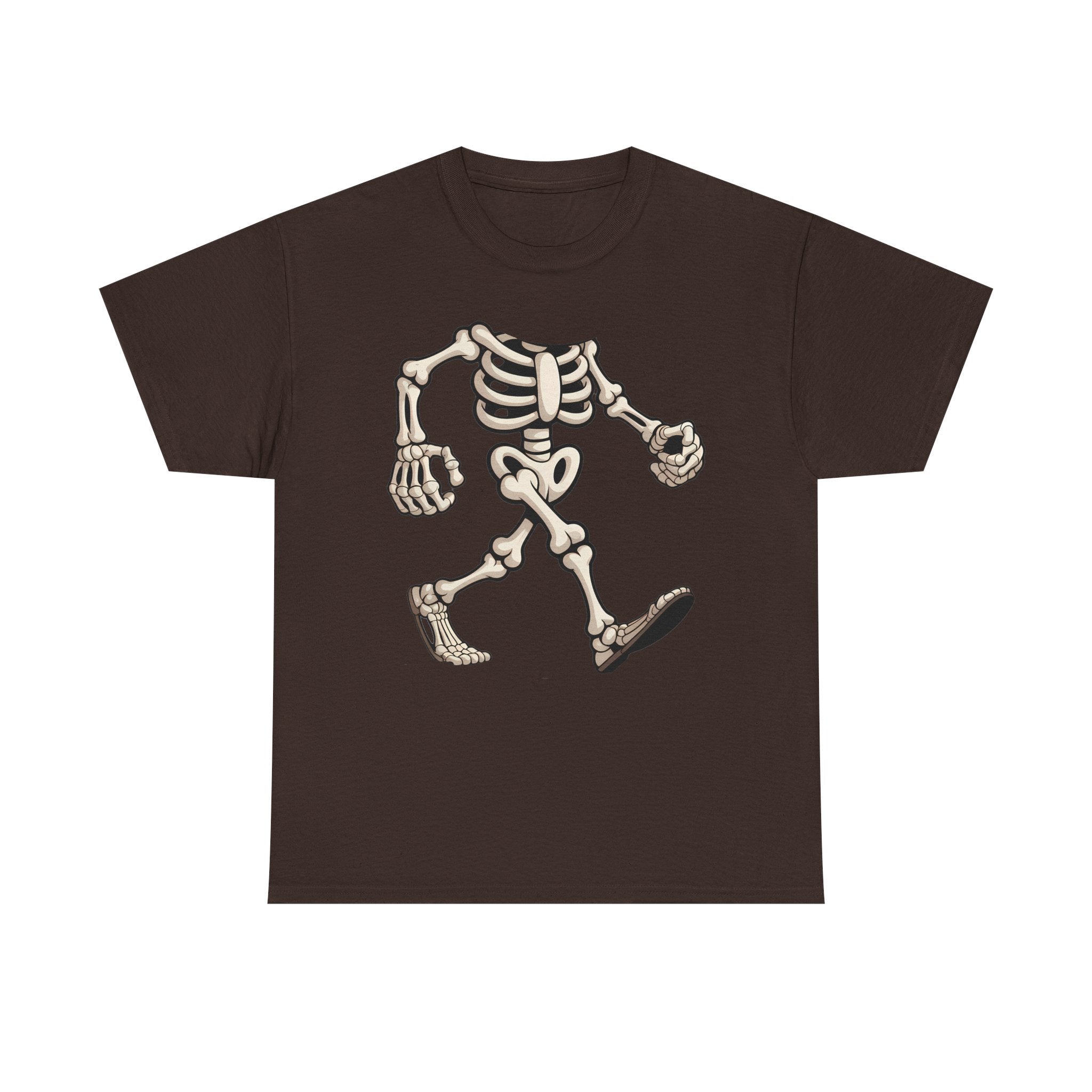 Walking Skeleton T‑Shirt — Retro Spooky Halloween Tee