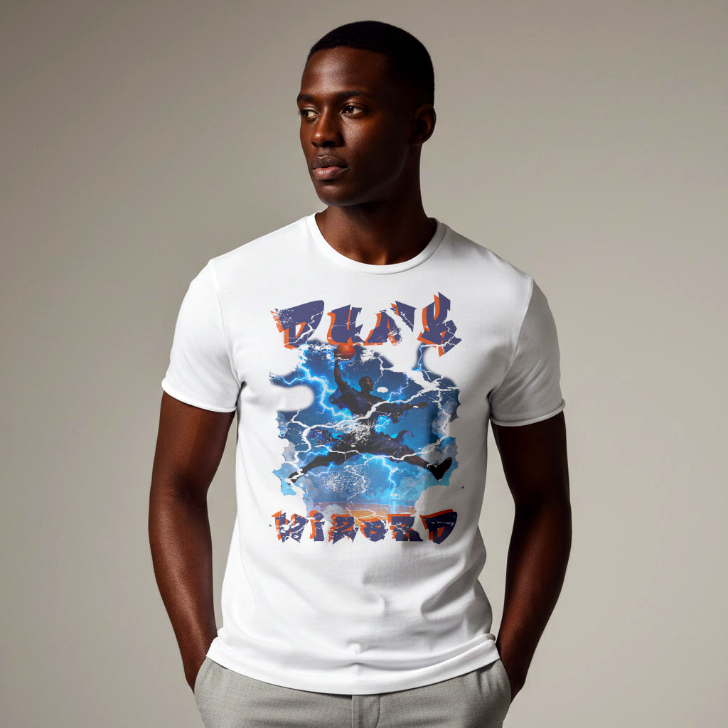 Thunderstorm Jump Graphic T-Shirt — "Pure Wired" Urban Athletic Tee