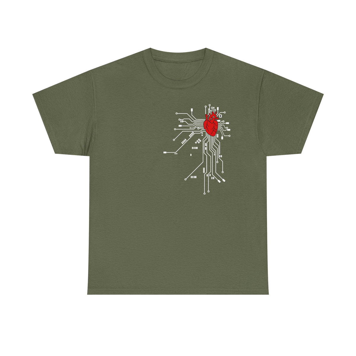 Circuit Heart T-Shirt — Tech Anatomical Heart Graphic Tee
