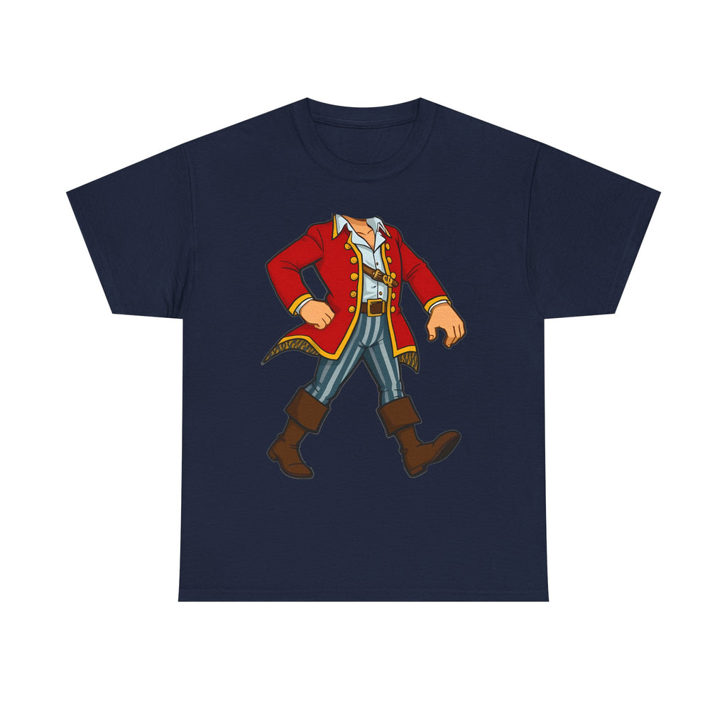 Pirate Captain Costume T-Shirt — Walking Captain Illustration Tee