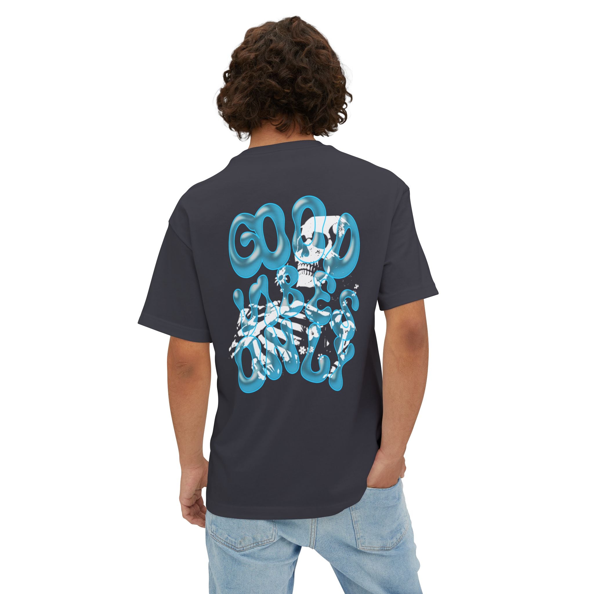 Good Vibes Only Boxy Tee — Oversized Graphic
