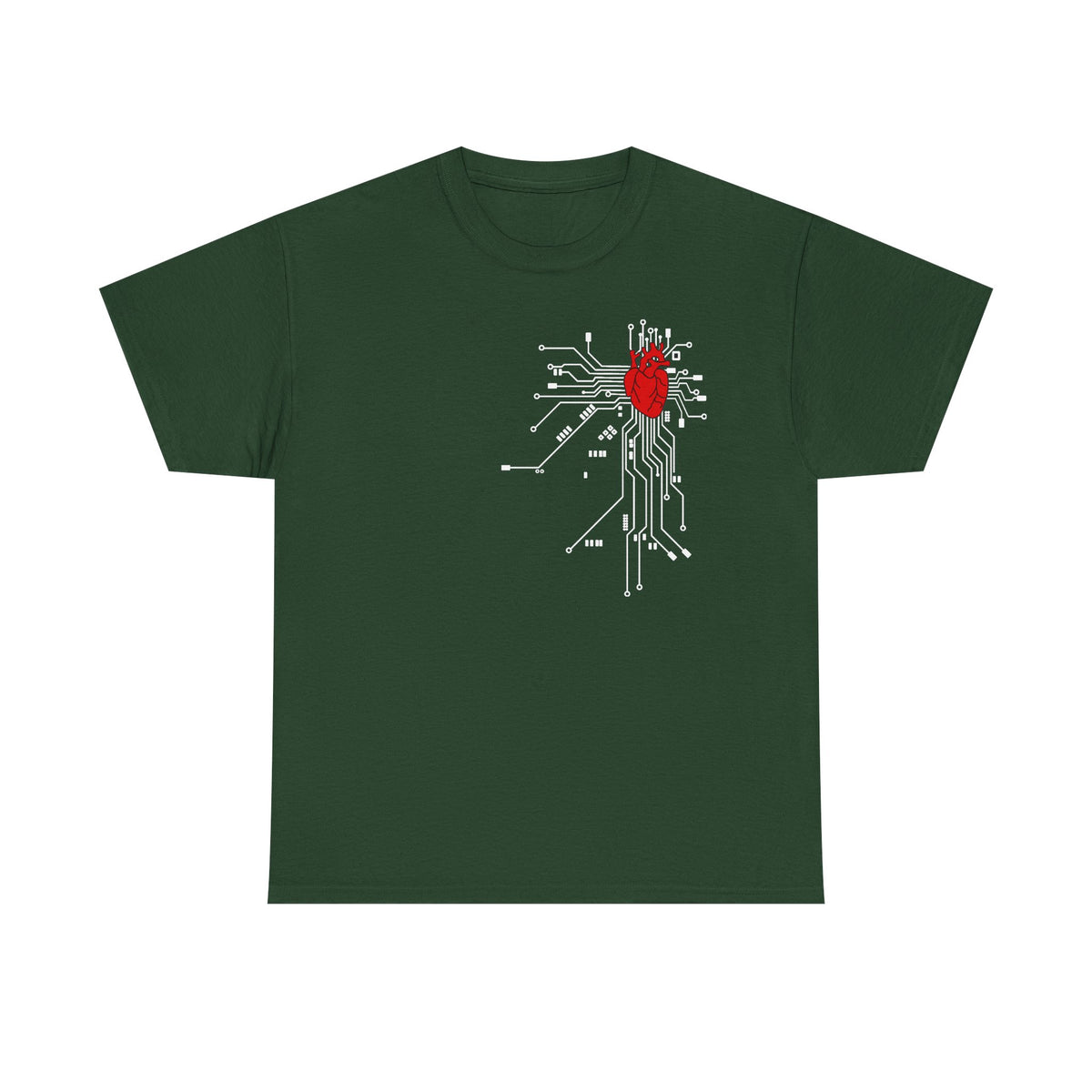 Circuit Heart T-Shirt — Tech Anatomical Heart Graphic Tee