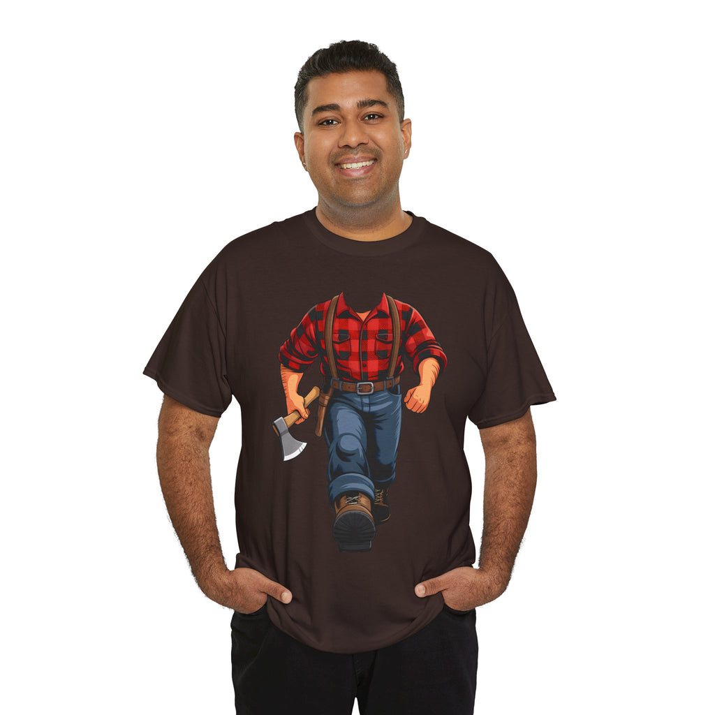 Lumberjack Axe T-Shirt — Vintage Plaid Woodcutter Tee