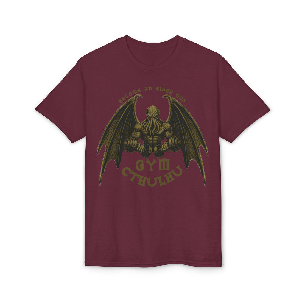 Cthulhu Gym T-Shirt — "Become an Elder God" Vintage Mythos Workout Tee