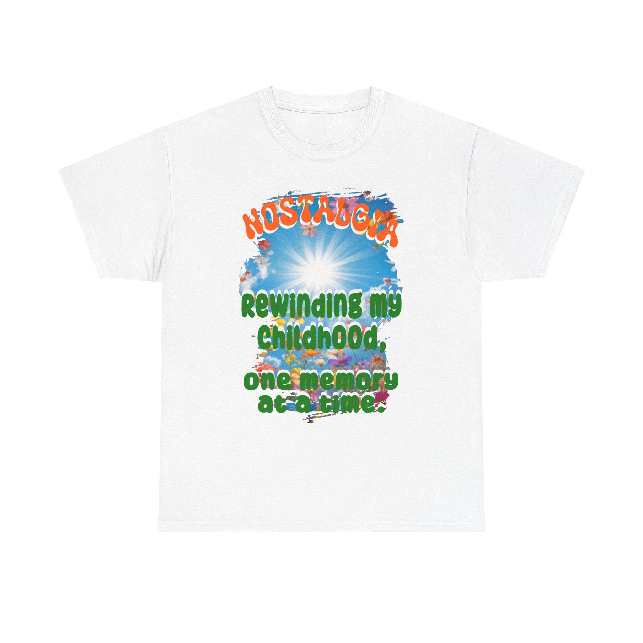 Nostalgia Tee — "Rewinding My Childhood, One Memory at a Time" Retro Graphic T-Shirt