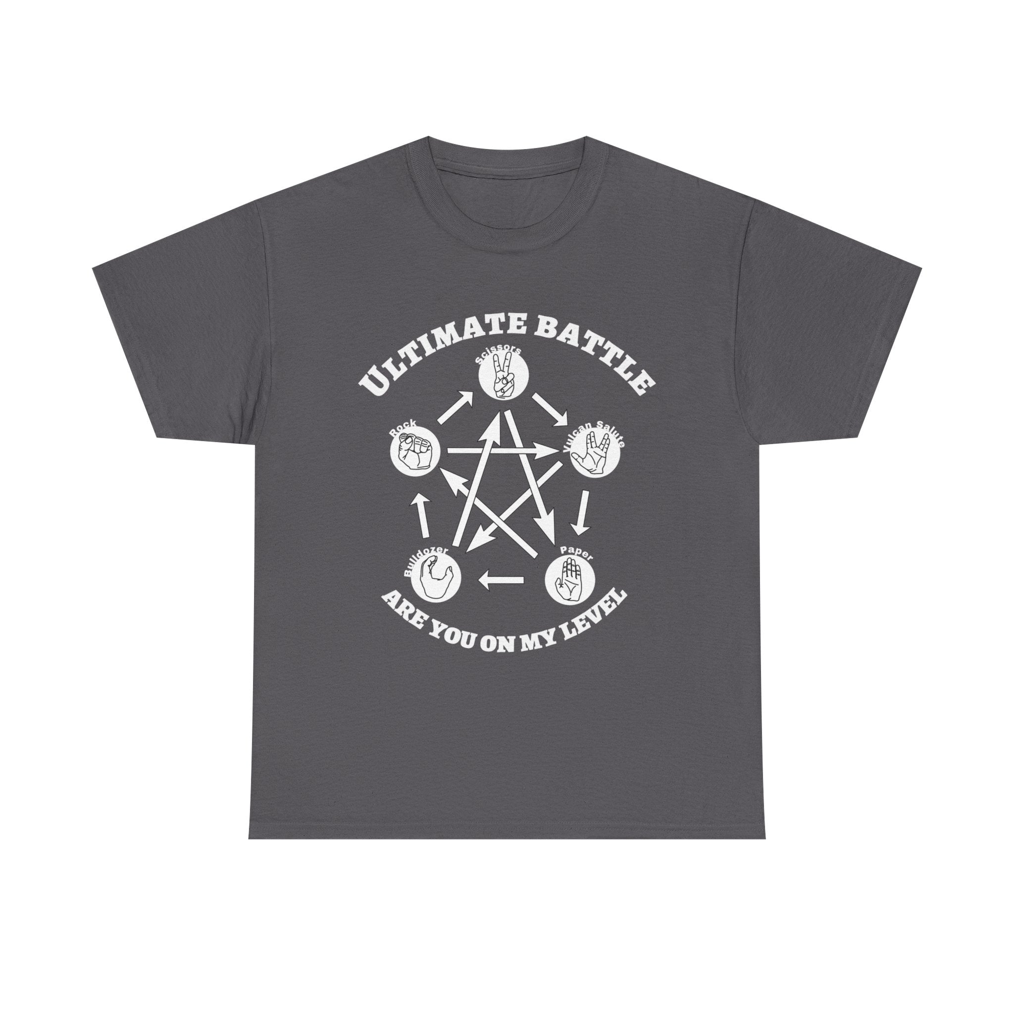 T-Shirt — "Ultimate Battle: Are You On My Level?" Graphic Tee (Rock–Arcade Gaming Vibe)