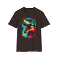 Retro Neon T-Rex T-Shirt — Vibrant Dinosaur Graphic Tee