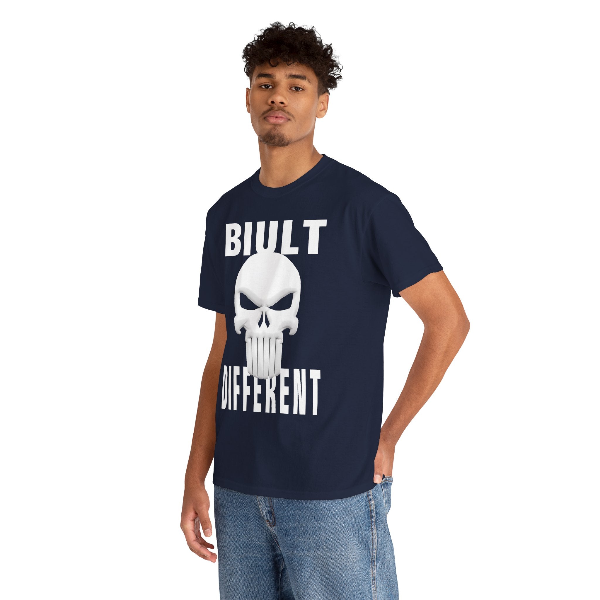 Built Different Skull T-Shirt — Bold Graphic Tee for Rebels & Motorheads