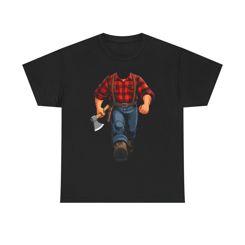 Lumberjack Axe T-Shirt — Vintage Plaid Woodcutter Tee