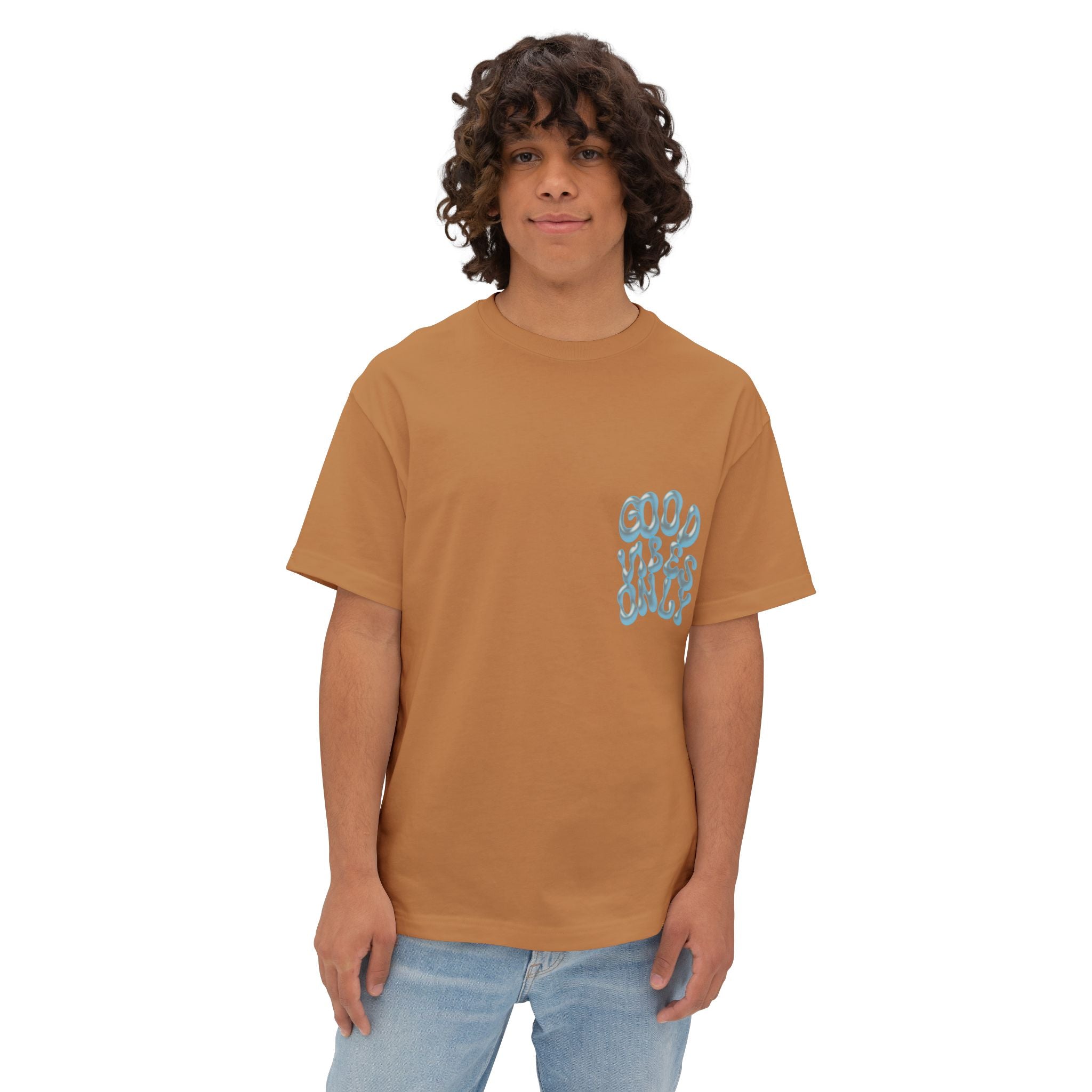 Good Vibes Only Boxy Tee — Oversized Graphic