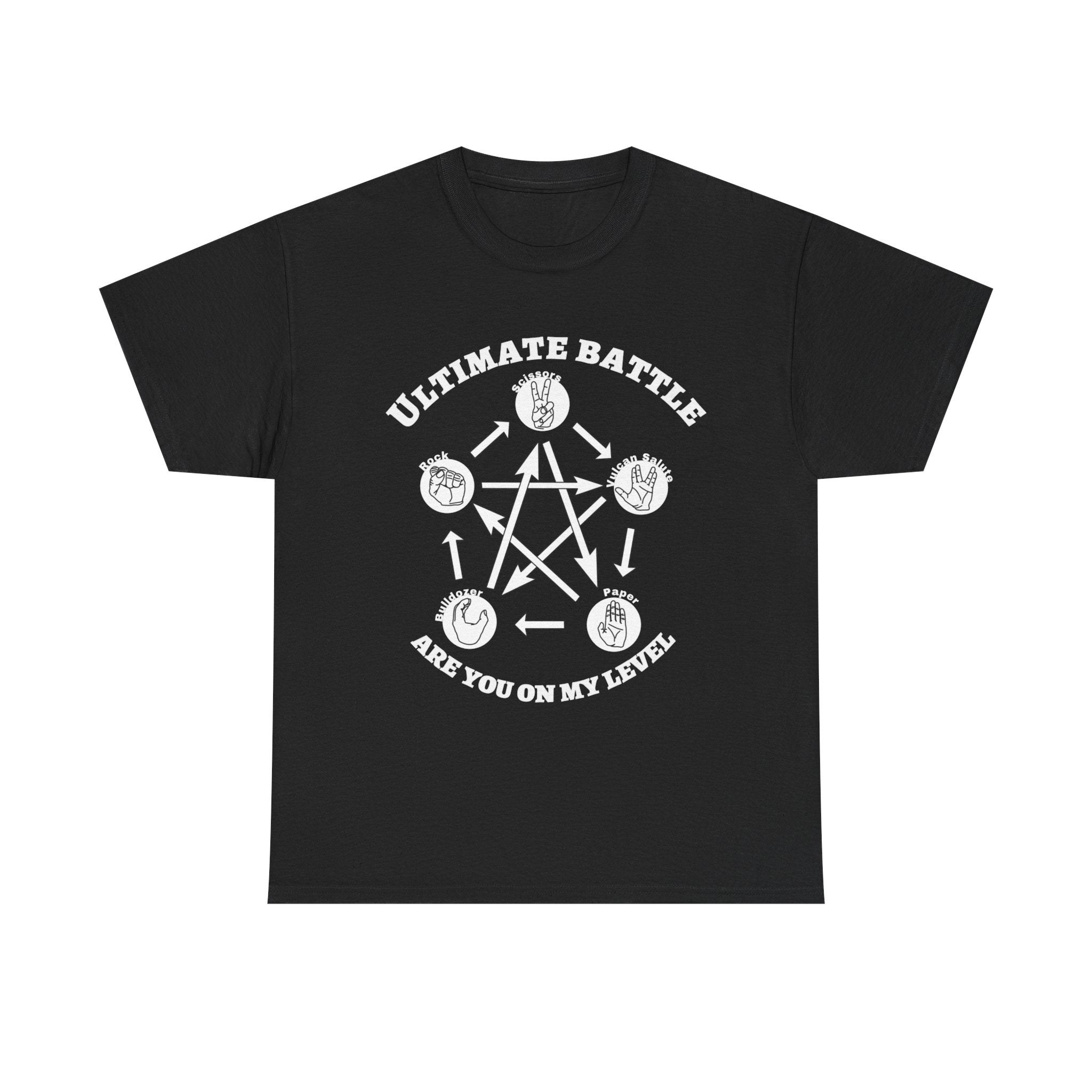 T-Shirt — "Ultimate Battle: Are You On My Level?" Graphic Tee (Rock–Arcade Gaming Vibe)