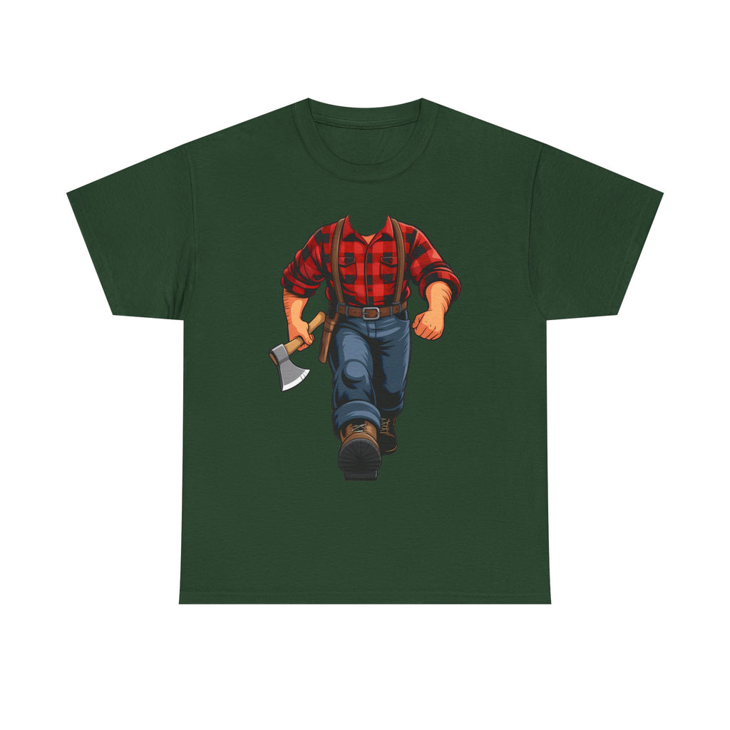 Lumberjack Axe T-Shirt — Vintage Plaid Woodcutter Tee