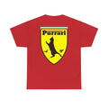 Purrari Cat Shield Tee – Funny Cat Logo T-Shirt